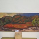 Painting Oil Vintage Landscape in Autumn Campi and Vine with Certificate P27