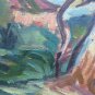 Painting Format Widescreen Antique Painting Oil on board Landscape in Summer P12