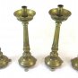 4 Old Candlesticks Torciera Torcera Bronze First '900 Candlestick GR3