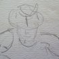 Drawing Sketch Antique Studio for Male Figurine Seated Years Fifty P28.4