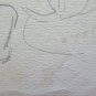Drawing Sketch Antique Studio for Male Figurine Seated Years Fifty P28.4
