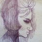Portrait of Lady Old Drawing Sketch Pen on Basket of G.Pancaldi P28.5