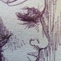 Portrait of Lady Old Drawing Sketch Pen on Basket of G.Pancaldi P28.5