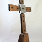 Crucifix Vintage Years 60 70 Design Bronze & Metal Table Christ cross GR6