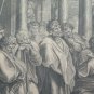 Engraving Antique Saint Paolo Sermon in Areopà go of Athens Incision on Basket X9