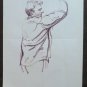Drawing on Basket Sketch Portrait Opera of Painter G.Pancaldi 13x8 11/16in