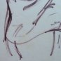 Drawing on Basket Sketch Portrait Opera of Painter G.Pancaldi 13x8 11/16in