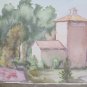 Painting Landscape Countryside Signed Pancaldi 85 Watercolour on paper Vintage