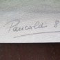 Painting Landscape Countryside Signed Pancaldi 85 Watercolour on paper Vintage