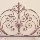 Bed Header for Double Bed Wrought Iron Headboard a Tail Peacock Vintage 11