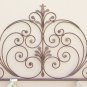 Bed Header for Double Bed Wrought Iron Headboard a Tail Peacock Vintage 11