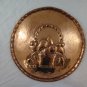 Antique Plate Copper Wall Handcrafted a Embossed Nature Still Denmark r10