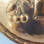 Antique Plate Copper Wall Handcrafted a Embossed Nature Still Denmark r10
