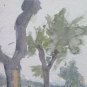 Painting Sketch Signed Original Landscape by Country Watercolour 1950 P28.4