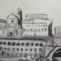 Ships in La Cale in Porto Antique Drawing Charcoal on Basket half' `S G40