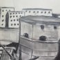 Ships in La Cale in Porto Antique Drawing Charcoal on Basket half' `S G40