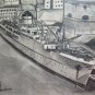 Ships in La Cale in Porto Antique Drawing Charcoal on Basket half' `S G40