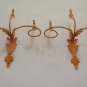 2 Wall Light Wrought Iron Vintage Pair of Lamps Wall CH14 2