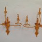 2 Wall Light Wrought Iron Vintage Pair of Lamps Wall CH14 2