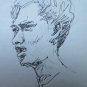 Six Drawings Antique with Studio for Faces Human Pencil Pen Paper Years 50 P28.6