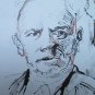 Six Drawings Antique with Studio for Faces Human Pencil Pen Paper Years 50 P28.6