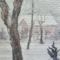 Small Painting to Watercolour Signed and Dated '48 Landscape Winter Snow P14