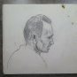Drawing Antique Studio Sketch for Portrait Male Face Years Quaranta P28