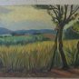 Landscape Countryside Summer with Campi Farm Garden Painting Antique Warranty P7