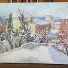 31 1/8x16 1/2in Painting Oil Vintage View Country Style Impressionist P20