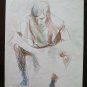 Old Drawing Sketch Studio Preparatory for Figure Male Pencil P14