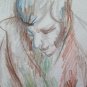 Old Drawing Sketch Studio Preparatory for Figure Male Pencil P14