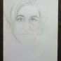 Drawing Antique Portrait Feminine Pencil on Basket Sketch Sketching Art P28.8