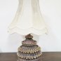 Table Lamp Lampshade Antique Wooden Golden Golden Gold & Lacquered '800