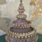 Table Lamp Lampshade Antique Wooden Golden Golden Gold & Lacquered '800
