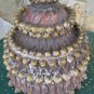 Table Lamp Lampshade Antique Wooden Golden Golden Gold & Lacquered '800