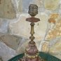 Table Lamp Lampshade Antique Wooden Golden Golden Gold & Lacquered '800