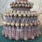 Table Lamp Lampshade Antique Wooden Golden Golden Gold & Lacquered '800