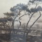 ENGRAVING ANTIQUE WITH FRAME WOOD Georges Pierre Louis Serrier (1852-1949) R97