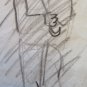 Antique Drawing Pencil on paper Sketch Studio for Shapes Human Hair & Horses