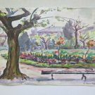 Painting Vintage ad Watercolour Views Gardens Opera the Painter G.Pa P14