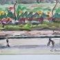 Painting Vintage ad Watercolour Views Gardens Opera the Painter G.Pa P14