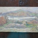Antique Painting to Oil on board Landscape Style Impressionist Modena 1960 p18