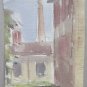 Painted Antique Sketch Watercolour on Card Opera of Painter G.Pancaldi P28.4