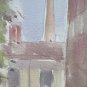 Painted Antique Sketch Watercolour on Card Opera of Painter G.Pancaldi P28.4