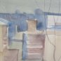 Painting Vintage 1960's Signed View City in Winter with Snow P27