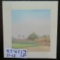 Small Painting Vintage Landscape Countryside Watercolour on Basket