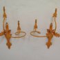 2 Wall Light Wrought Iron Vintage Pair of Lamps Wall CH14 3
