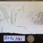 Drawing Original of Painter Gaetano Pancaldi Studio Sketch on Basket P28.5