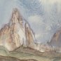 Painting Modern 1960's Vintage Landscape Alpine Dolomites Lavaredo P31