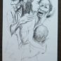 Drawing Sketch on Basket Victims War Vietnam Years 60 Painter Pancaldi P28.7